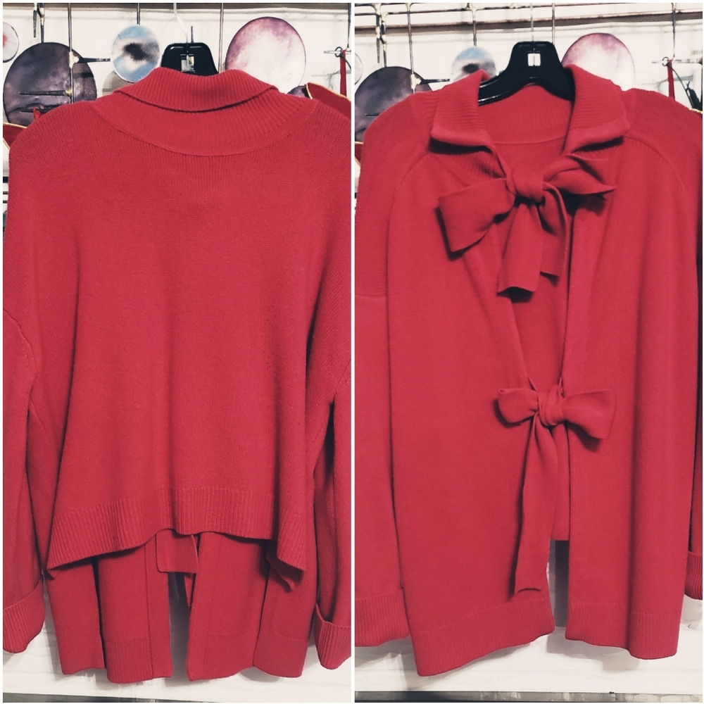 LEWIT | Cashmere Tie Back High/Low Sweater
